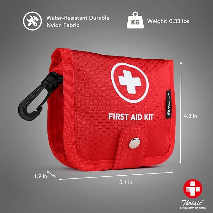 Small First Aid Kit, 100 Pieces Water-Resistant Well Organzied Pouch - Image 7