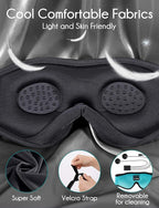 LC-dolida Sleep Headphones, Sleep Mask Bluetooth Wireless Music Eye Mask - Image 3