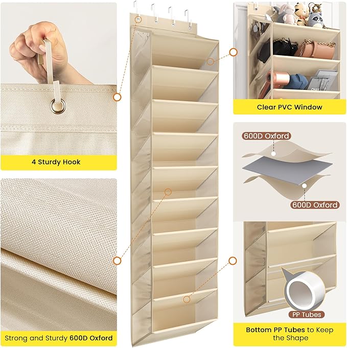 Over the Door Shoe Organizer for Closet, Shoes Rack - Image 3