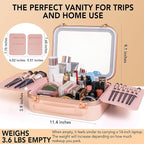 Lighted Makeup Case with Mirror - Image 3