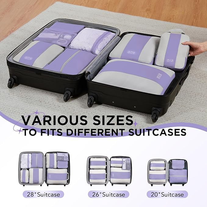 8 Set Compression Packing Cubes - Image 7