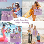 LEDAOU Beach Bag Waterproof Sandproof Women Tote Bag Pool Bag - Image 4