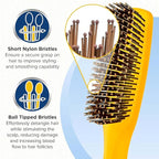 Giorgio GIO1 Gentle Hair Brush Dresser Size. Wet & Dry Pro Hair Brush Detangler. Soft for Sensitive Scalp. Good For Men Women & Kids All hair lengths. Durable and Anti-Static. (Set, Orange)