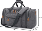 Gonex Canvas Duffle Bag for Travel, 60L Duffel Overnight Weekend Bag - Image 7