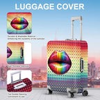 ANNA QUEEN Pop Art Rainbow Lips Luggage Cover, Colorful Suitcase Protector - Image 3