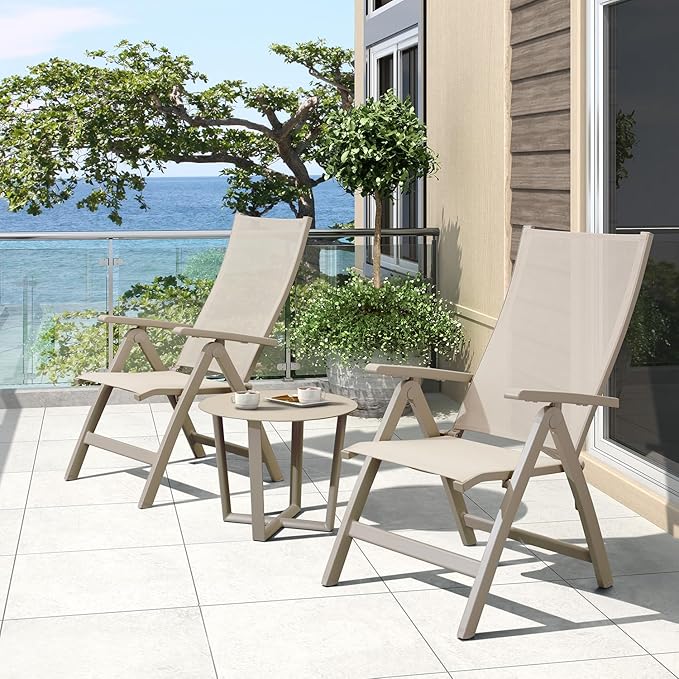 Adjustable Folding Chair, Indoor Bedroom, Outdoor Balcony, Lawn Yard Beach - Image 2