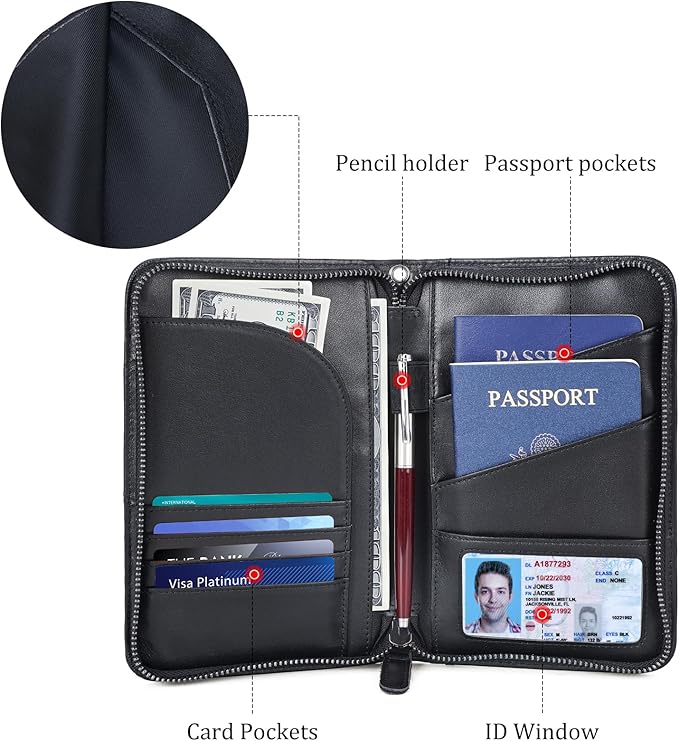 Polare Napa Leather Passport Holder - Image 5
