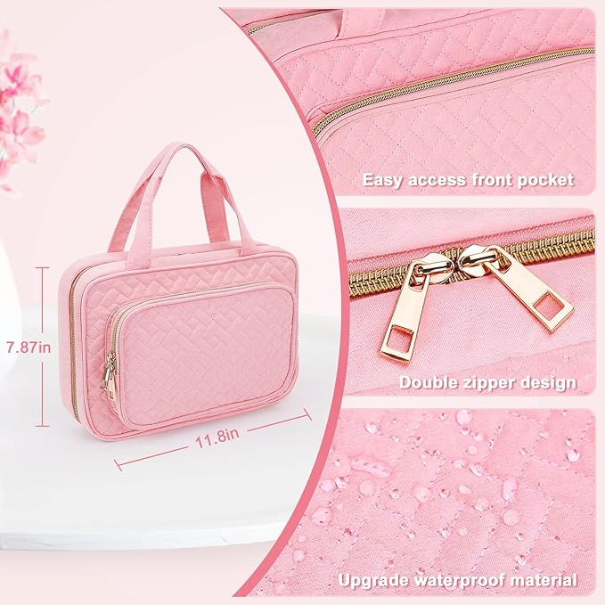 Wedama Toiletry Bag for Women, Medium Cosmetic Travel Bag, Hanging Toiletry Bag - Image 6