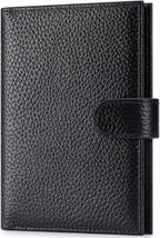 Passport Holder for Travel Women RFID Blocking Genuine Leather Passport Wallet by FREYAMIRA