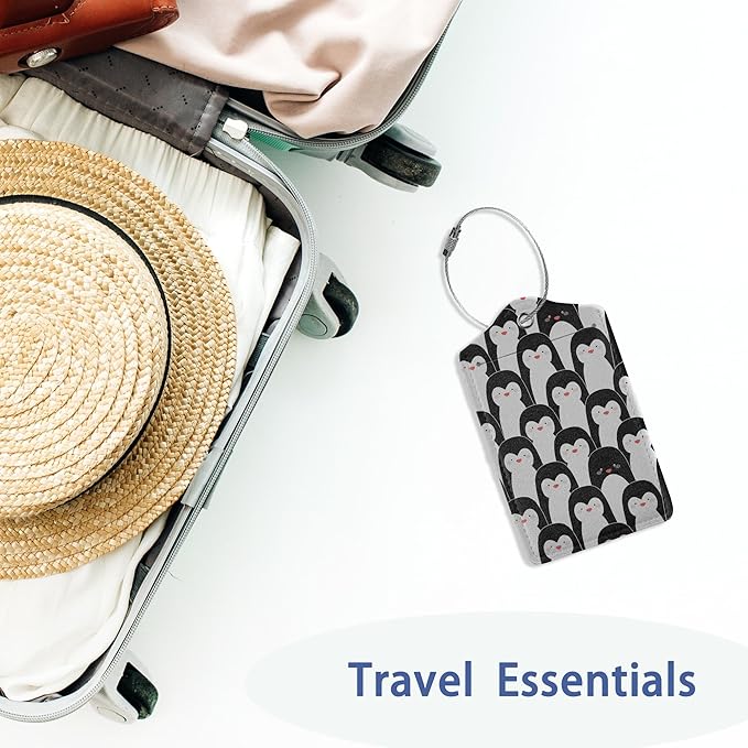 2Pcs Luggage Tag for Suitcase Penguin Animals Cute Luggage Tag - Image 5