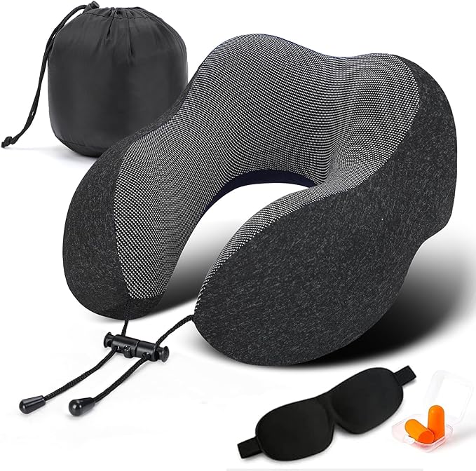 Travel Pillow, Best Memory Foam Neck Pillow Head Support Soft Pillow by TALLGONeckPillowAlwaysHere