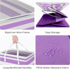 HomeHacks 2 Pack Large Laundry Baskets, Waterproof, Freestanding Laundry Hampers - Image 2