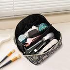 Makeup Organizer Bag, Grunge Skulls Travel Makeup Bags Makeup Vanity Case Large Capacity Rhombus Cosmetic Toiletry Bag for Girl Women Ladies