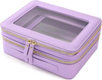 Aveniee Clear Makeup Bags, Double Layer Cosmetic Bags by Aveniee