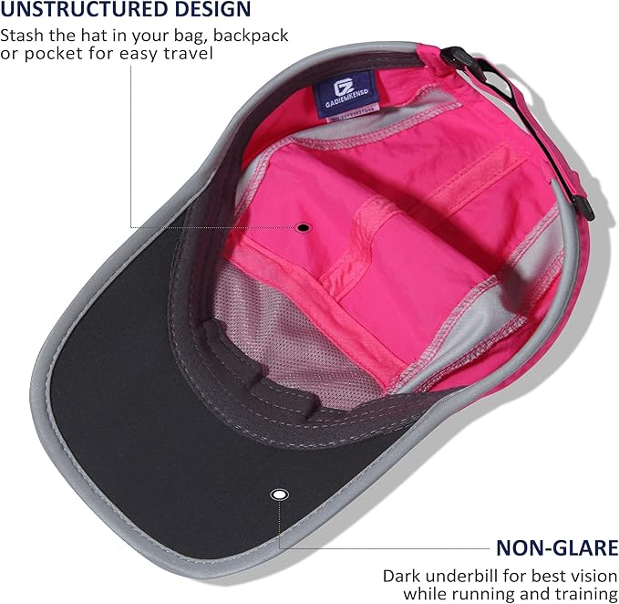 GADIEMKENSD Reflective Folding Outdoor Hat Unstructured Design UPF 50+ Sun - Image 4