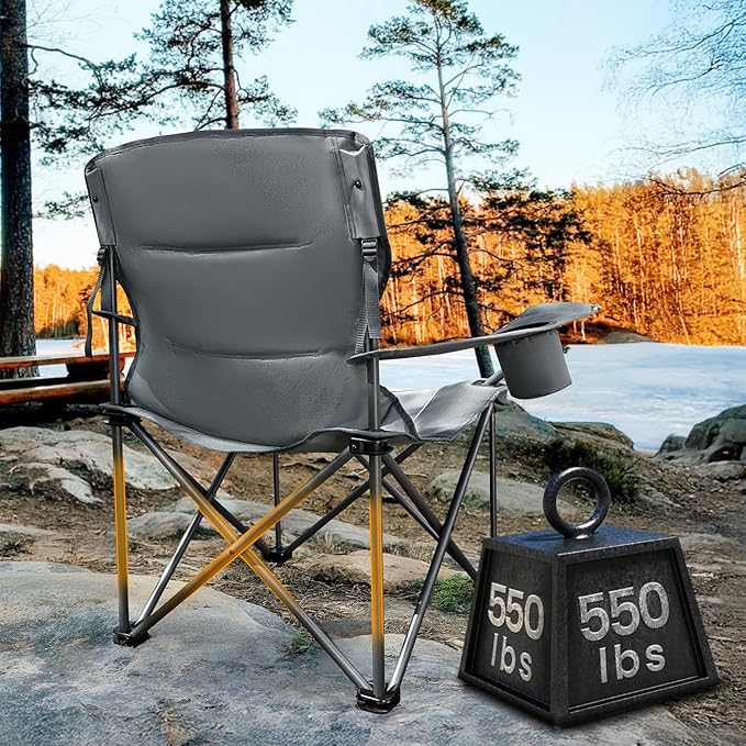 TIMBER RIDGE Oversized Folding Camping Chair - Image 6