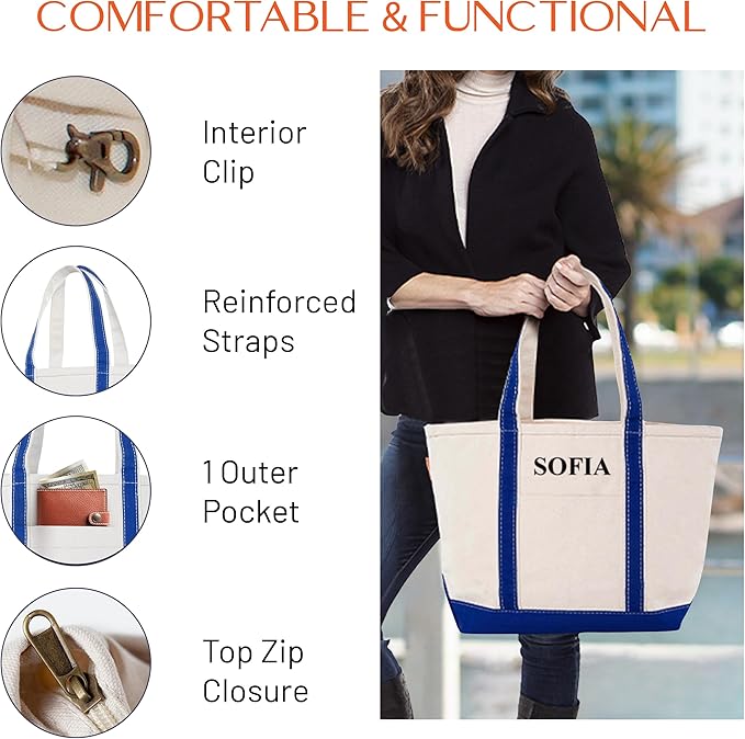 CB STATION Medium Classic Canvas Tote Bag - Image 3