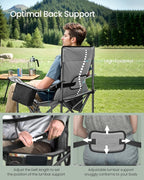 SONGMICS Oversized Lumbar Support Camping Chair, Heavy-Duty Outdoor Folding - Image 5