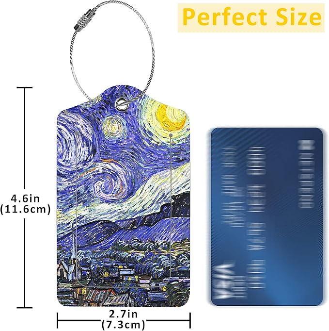 2 Pack The Starry Night Luggage Tags - Image 2