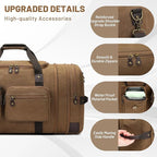 Travel Duffle Bag for Men, Heavy Duty Canvas Duffle Bag, Carryon Bags for - Image 3