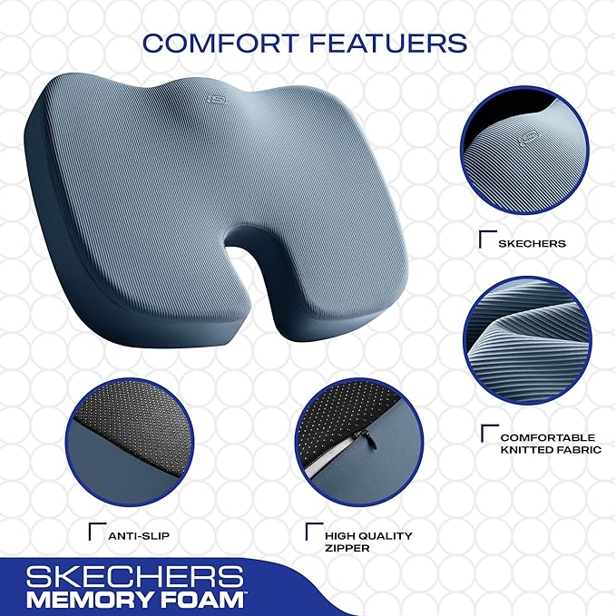 Skechers Memory Foam Seat Cushion, Office Chair Cushion - Image 3