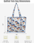 Cotton Quilted Tote Bag for Women – Large Beach & Travel Tote - Image 5