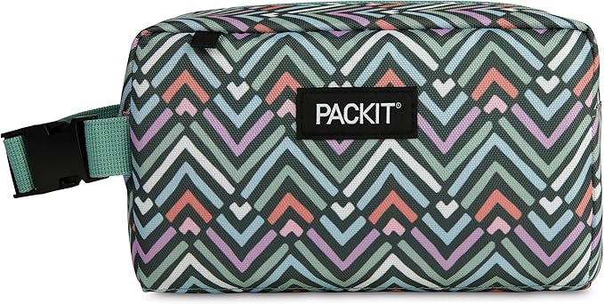 PackIt Freezable Snack Box, Diamond Chevron, Built by PackIt