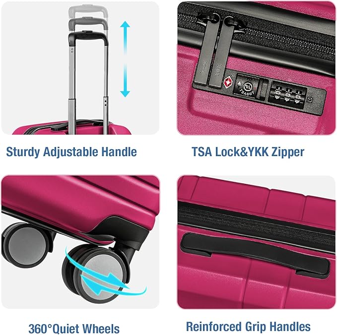 KYME Carry On Luggage 22x14x9 Airline Approved - Image 4