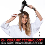 CHI Dynamic Hair Dryer, Blow Dryer for Smooth & Voluminous Hair, Comb-Attachment & Air Concentrating Nozzle for Faster Styling, Low Noise