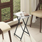Foldable TV Trays, Small Folding Table, TV Trays Set of 2, TV Dinner Tray - Image 4