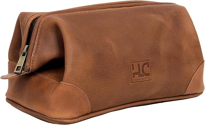 HLC Leather Toiletry Bag for Men - Image 3