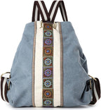 Goodhan Women Canvas Backpack Daypack Casual Shoulder Bag, Vintage Heavy-duty by Goodhan
