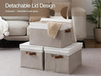 StorageWorks Storage Bins with Lids, Decorative Storage Boxes with Lid and PU - Image 5
