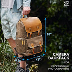 Padwa Lifestyle Khaki Camera Backpack - Image 6