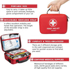 First Aid Kit 340 Piece, Premium Waterproof Hard Shell Medical Kit - Image 5