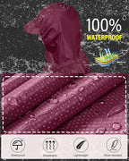 iCreek Hooded Rain Poncho with Pocket Waterproof Lightweight Unisex Raincoat - Image 2