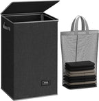 SOLEDI Laundry Hamper with Lid 90L Large & Tall Collapsible Laundry Basket by SOLEDI