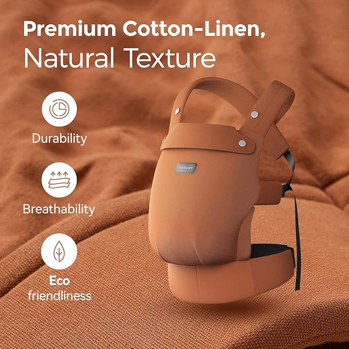 Momcozy Baby Carrier with Natural Cotton Linen, Built to Last, Ergonomic Design - Image 3