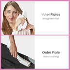 Conair 2-in-1 Travel and Flat Mini Iron for Clothes, Hair Straightener