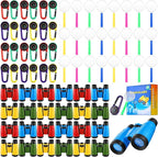 Wettarn 24 Pack Kid Mini Compact Binocular Compass Magnifying Glass Set by Wettarn