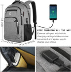 Laptop Backpack, Business Travel Anti Theft Slim Durable Laptops Backpack - Image 3