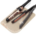 Vanity Accessories - Heat Resistant Mat – Silicone Flat Iron & Curling Iron Holder, Non-Slip Vanity Mat & Hot Tool Mat for Home, Salon, or Travel Use