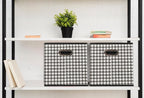 Household Essentials Fabric Storage Bins 6 Piece Set, Houndstooth White and - Image 6