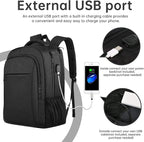 Large Travel Laptop Backpack, Business Anti Theft Slim Sturdy 18 Inch Laptops - Image 5