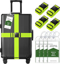 8 Pack Luggage Straps and Cruise Luggage Tags Set, Luggage Straps by Gostwo