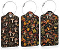Psychedelic Mushrooms, Butterflies, Insectsts 3 Pack PU Leahter Luggage Tag by Losthll