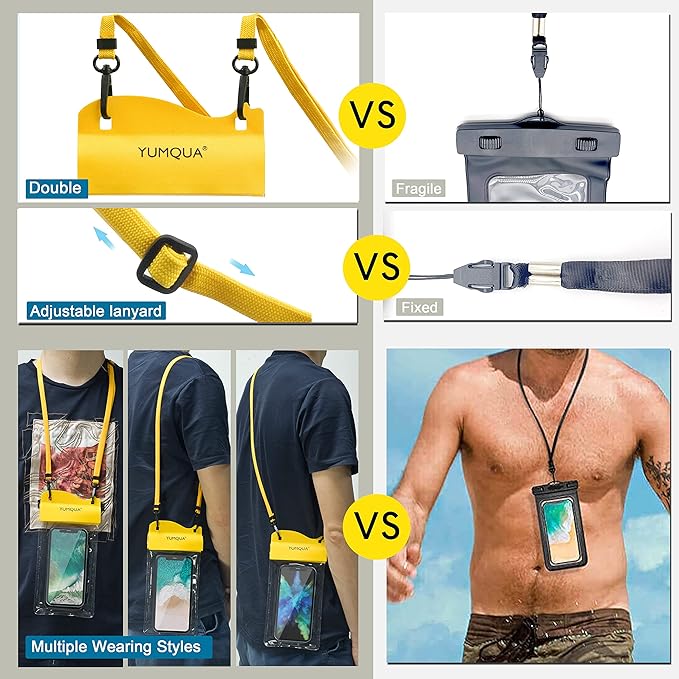 Large Waterproof Phone Pouch 2 Pack, IPX8 Waterproof Cell Phone Case Dry Bag - Image 5