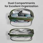 tomtoc Electronic Organizer Travel Case, Water Resistant Dual Compartment Tech - Image 2