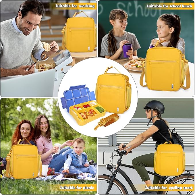 NOL Nylon Waterproof Kids Lunch Bag, Insulated Lunch Bag, Lunch box Cooler - Image 6