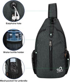 WATERFLY Crossbody Sling Backpack Sling Bag Travel Hiking Chest Bag Daypack - Image 5
